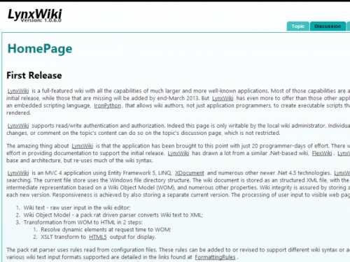 LynxWiki Screenshot