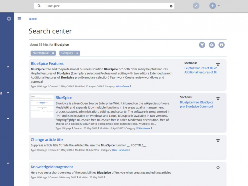 BlueSpice MediaWiki Screenshot