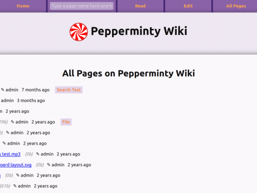 Pepperminty Wiki Screenshot