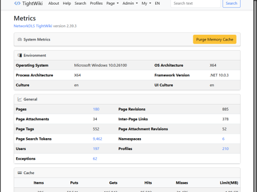 TightWiki Screenshot
