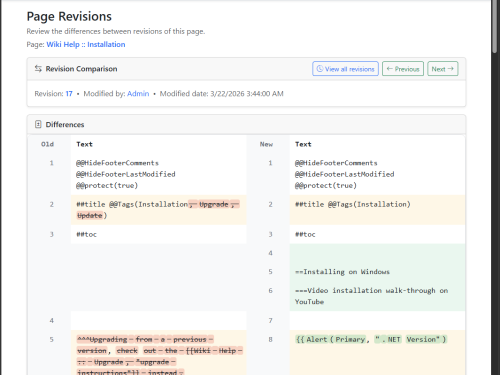 TightWiki Screenshot