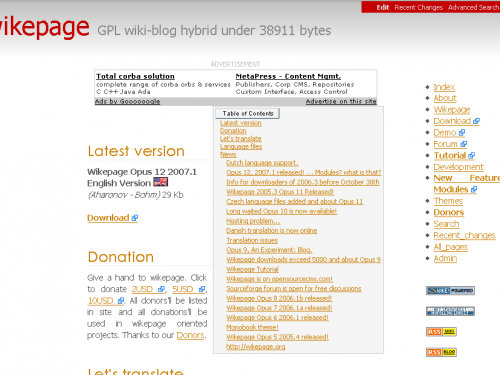 Wikepage Screenshot
