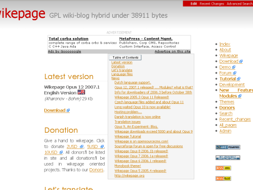 Wikepage Screenshot